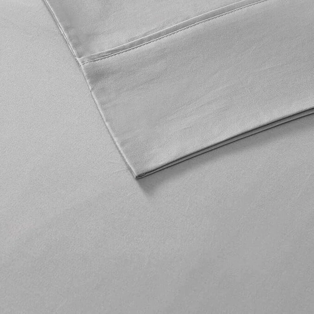 Madison Park Sheet Set Queen Light Gray Pima Cotton 600 Thread Count 4-Pc BED71